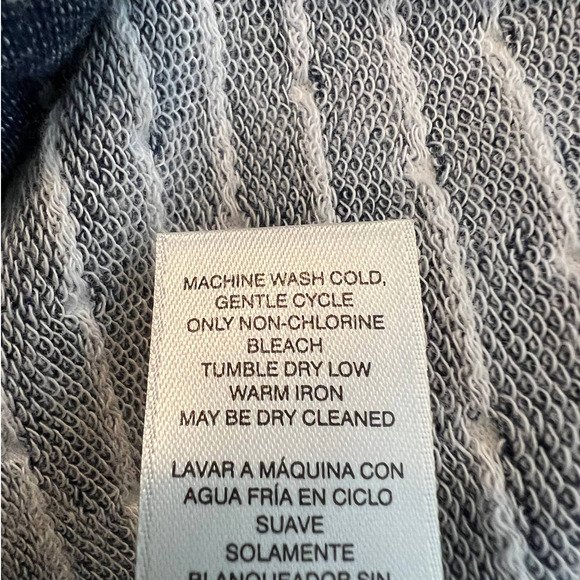 Weekends by Chico's Women's Jacket Size 3/US Size L in Blue w/White Polka Dots - Picture 6 of 6